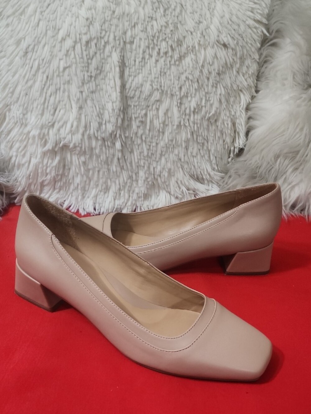 Naturalazer Women's Huntley Square Toe Block Blush Nude
